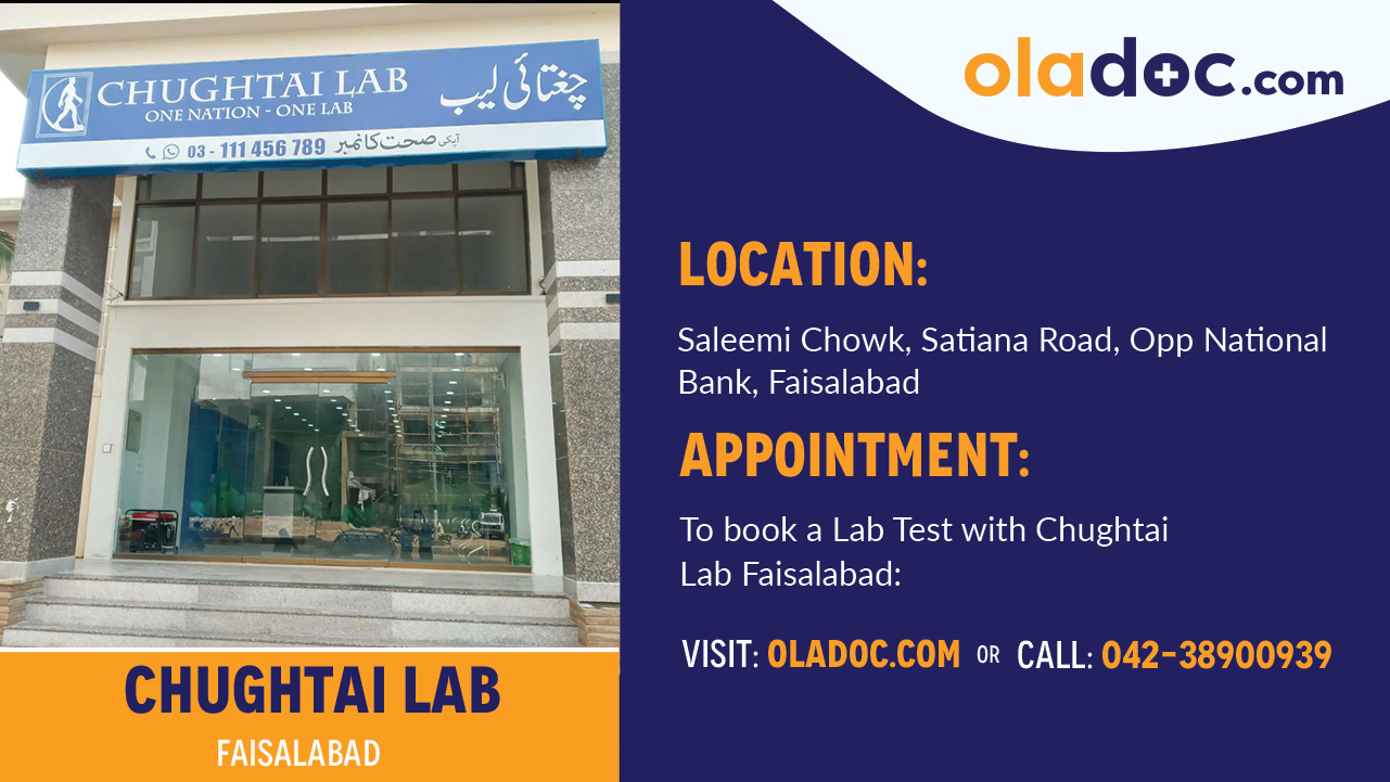Chughtai Lab, Faisalabad (XRay, Ultrasound, ECG, Pathology